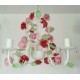 Lustre Nice com rosas flores 4 lampadas  